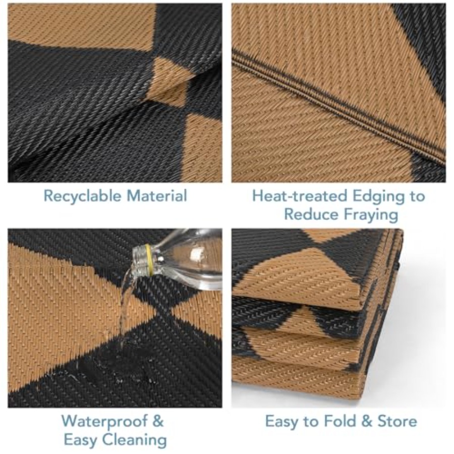 Outdoor Plastic Straw Rug 9x18 - Outdoor Camping Rugs 9X18 recensione e prezzo